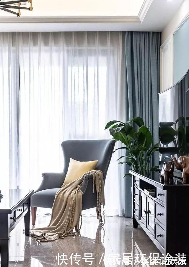 背景墙|120㎡三室改四室,看起来比140㎡的还要大,经典美式风格太好看了