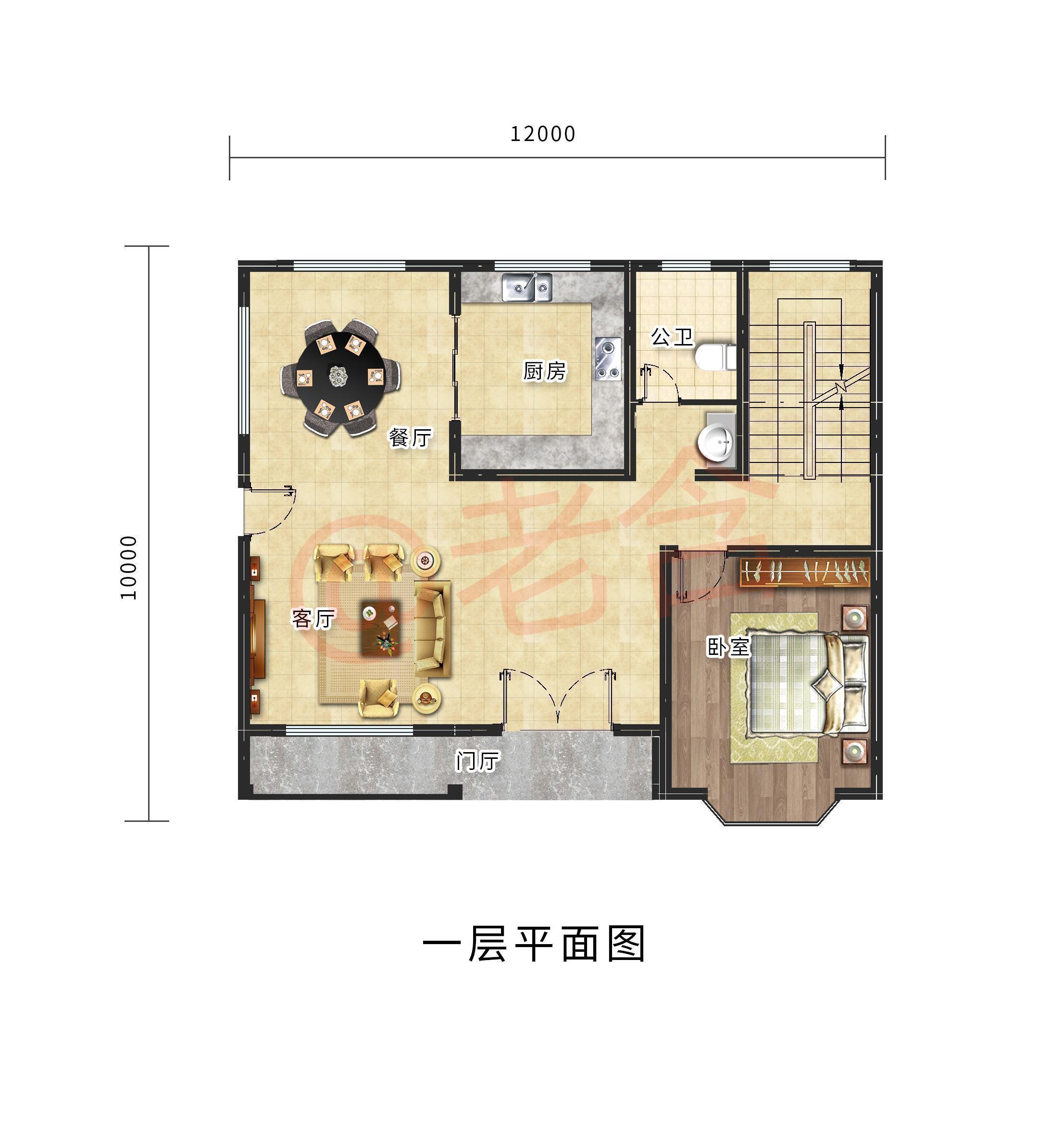 别墅|1210米现代风农村二层别墅图纸,室内布局实用,外形美观!