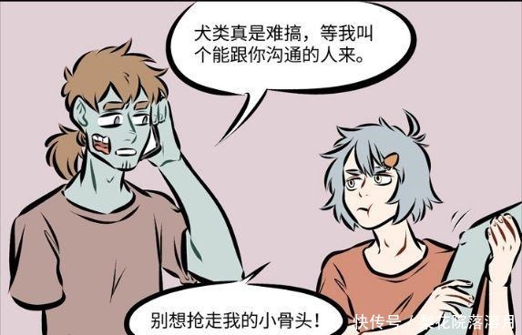 大毛|搞笑漫画哮天和大毛的第一次相遇就爱上了犬类真难懂啊！