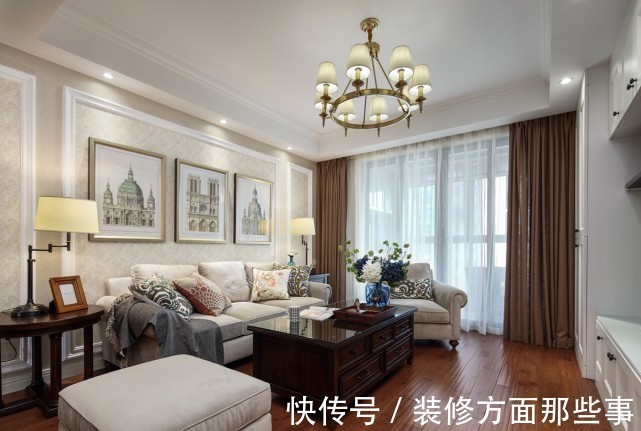 户型|97平美式小三房设计,餐厅小巧精致,美式情调尽显