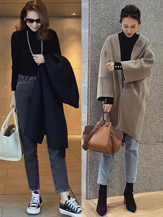 “烟管裤”怎么搭才时髦？日本50岁博主的搭配思路，优雅又高级