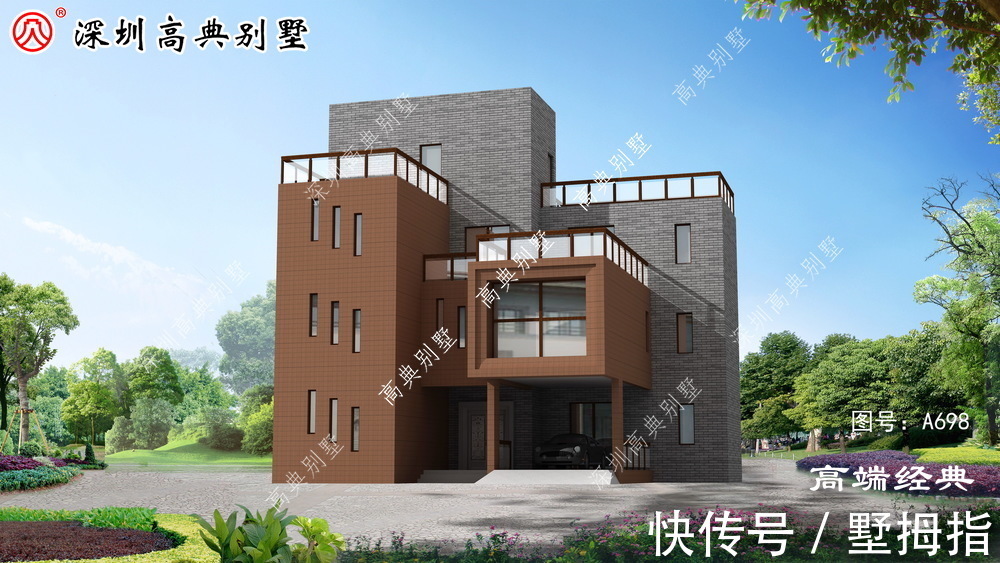 别墅|现代三层别墅,美丽的外观,是最好的标志