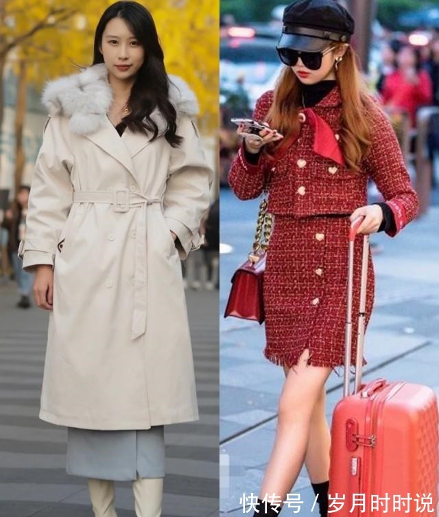 时髦 “呢子半裙+低跟靴”,小个子女生这样穿,优雅时髦不说,还保暖!