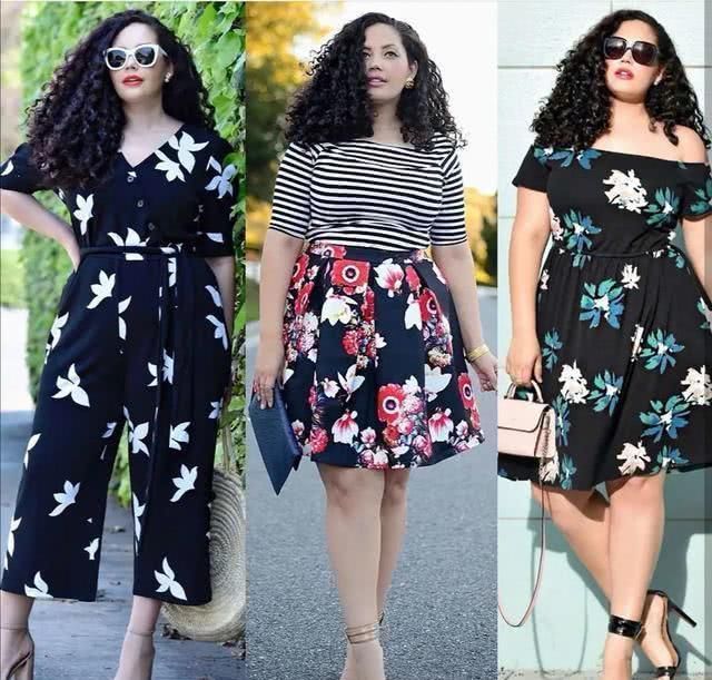 会穿的女人能有多美180斤的时尚博主,撞衫梅根竟然还赢了