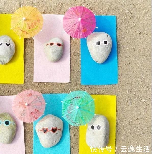 彩纸!捡些石头回家,再也不为手工课作业愁附5个DIY石头彩绘教程
