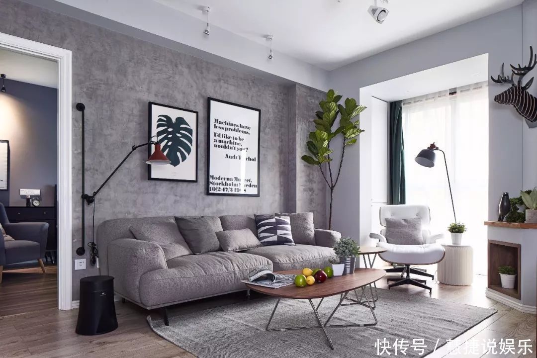简约|33款高级灰的客厅,简约空间的高级感