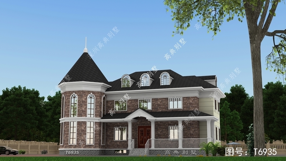 老虎窗|两层农村别墅,外观设计非常漂亮,带有老虎窗俏丽可爱。