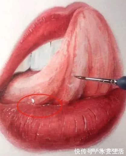 逼真@为什么说美术生都是细节狂魔,画舌头太基础,画口水才是真的强!