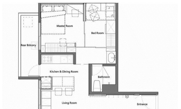 设计|40㎡两房一厅,全屋打满柜子,称得到上小户型“教科书”式设计!