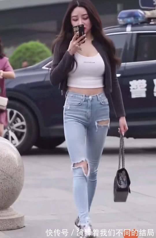 牛崽裤|阔腿裤已经凉凉了,最近流行这款“豆腐裤”