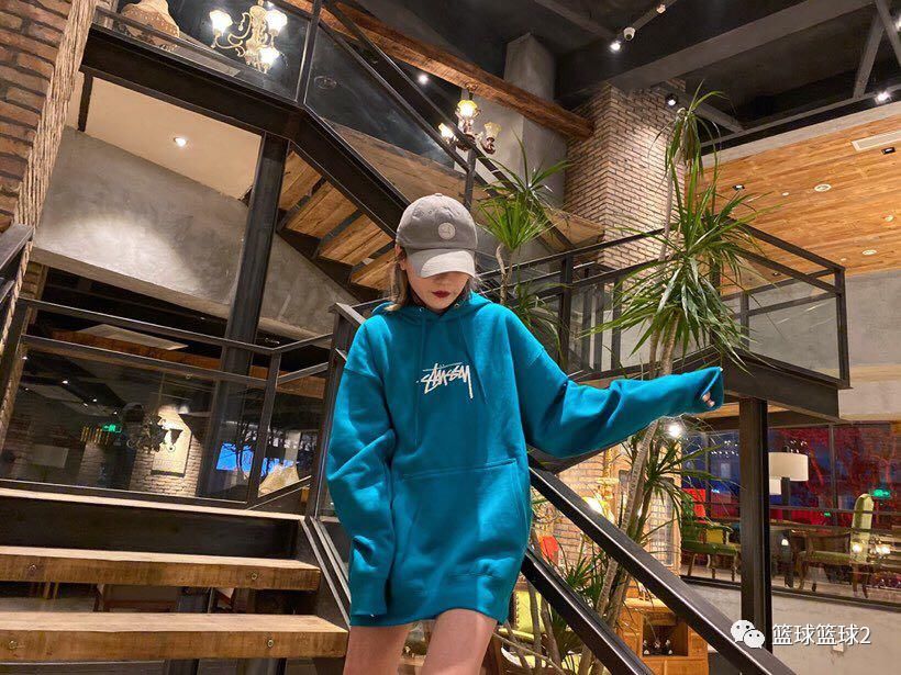  加绒卫|原厂出品的2020秋冬Stussy sp斯图西刺绣连帽加绒卫衣