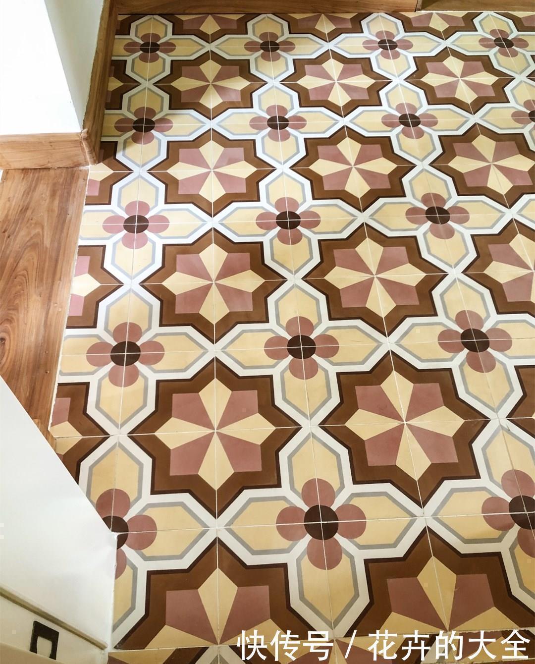 油彩画|头一次见水泥做的花砖！如同油彩画一般，纯手工制作简直太美了
