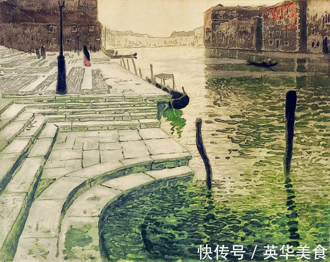 小溪|水与光的刻画,弗里茨的油画真是美妙至极