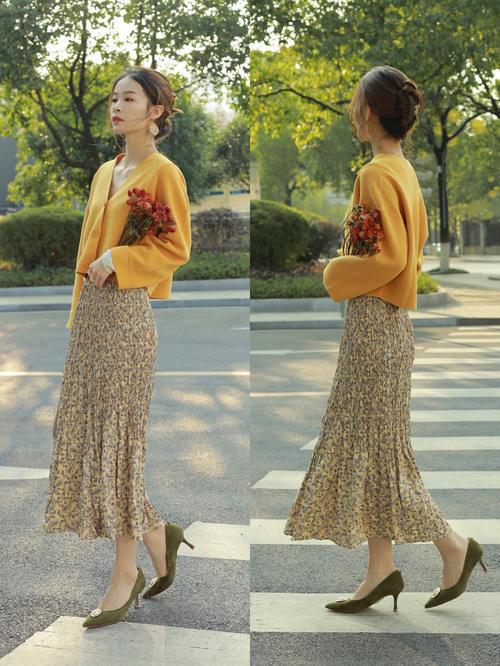 今年碎花裙这样穿，优雅显气质，开启一整个春天的浪漫