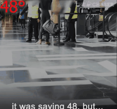 阿列克薩|為了驗(yàn)證商場(chǎng)測(cè)體溫是不是形式，油管博主把腦門捂到48度