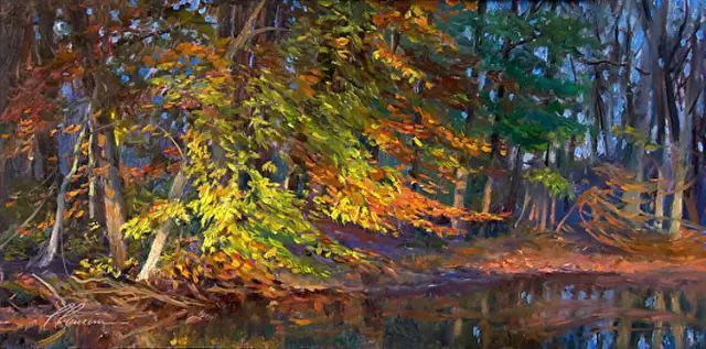 油画#加拿大画家Lili Anne Laurin的风景油画,在形色光影中倾洒出绝美风景