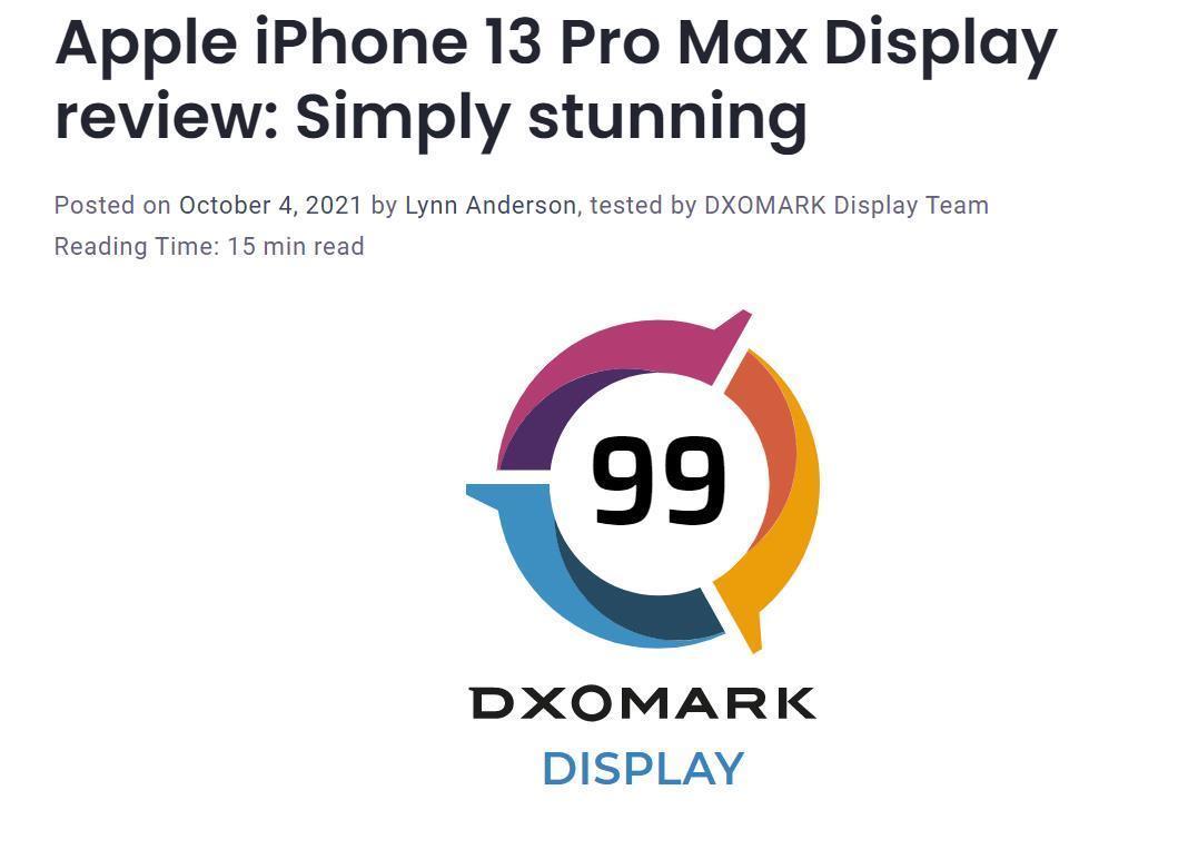 iphone13|iPhone13 Pro Max屏幕得分第一，打败了华为P50、三星S21