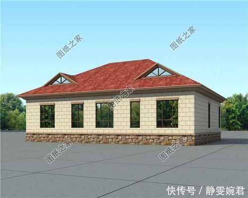 占地|乡下一层半房子设计图,经济实惠还美观,让您建房不用愁