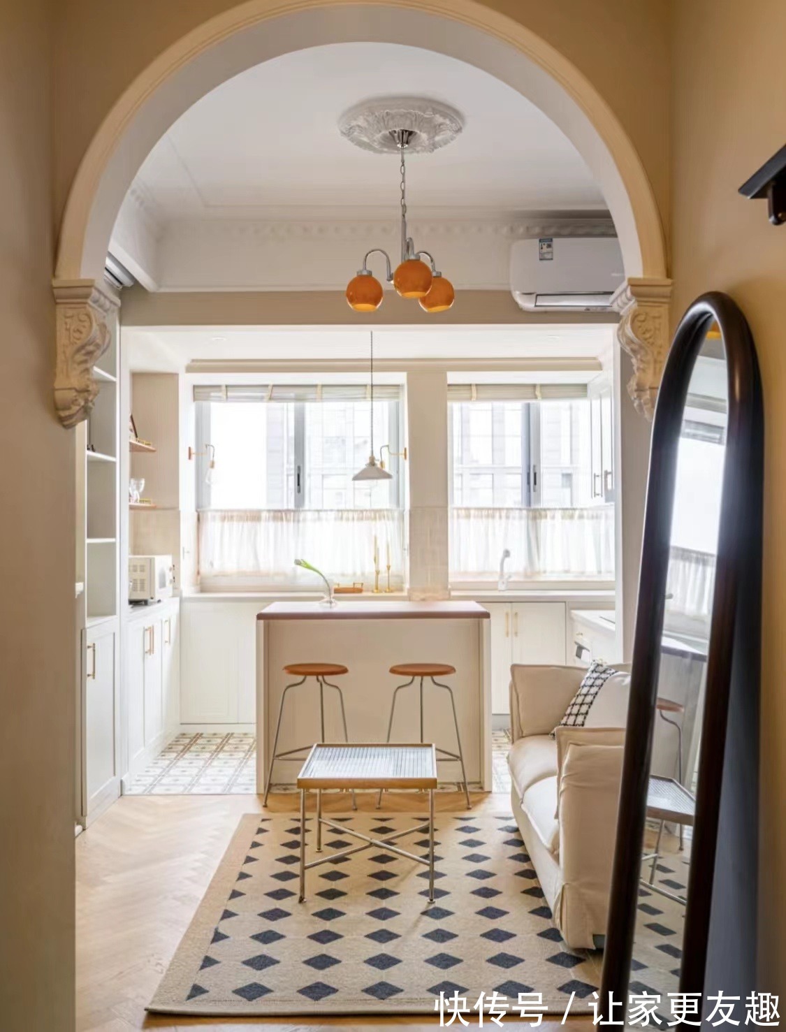 地砖|45平二手房改造,法式风格的新家