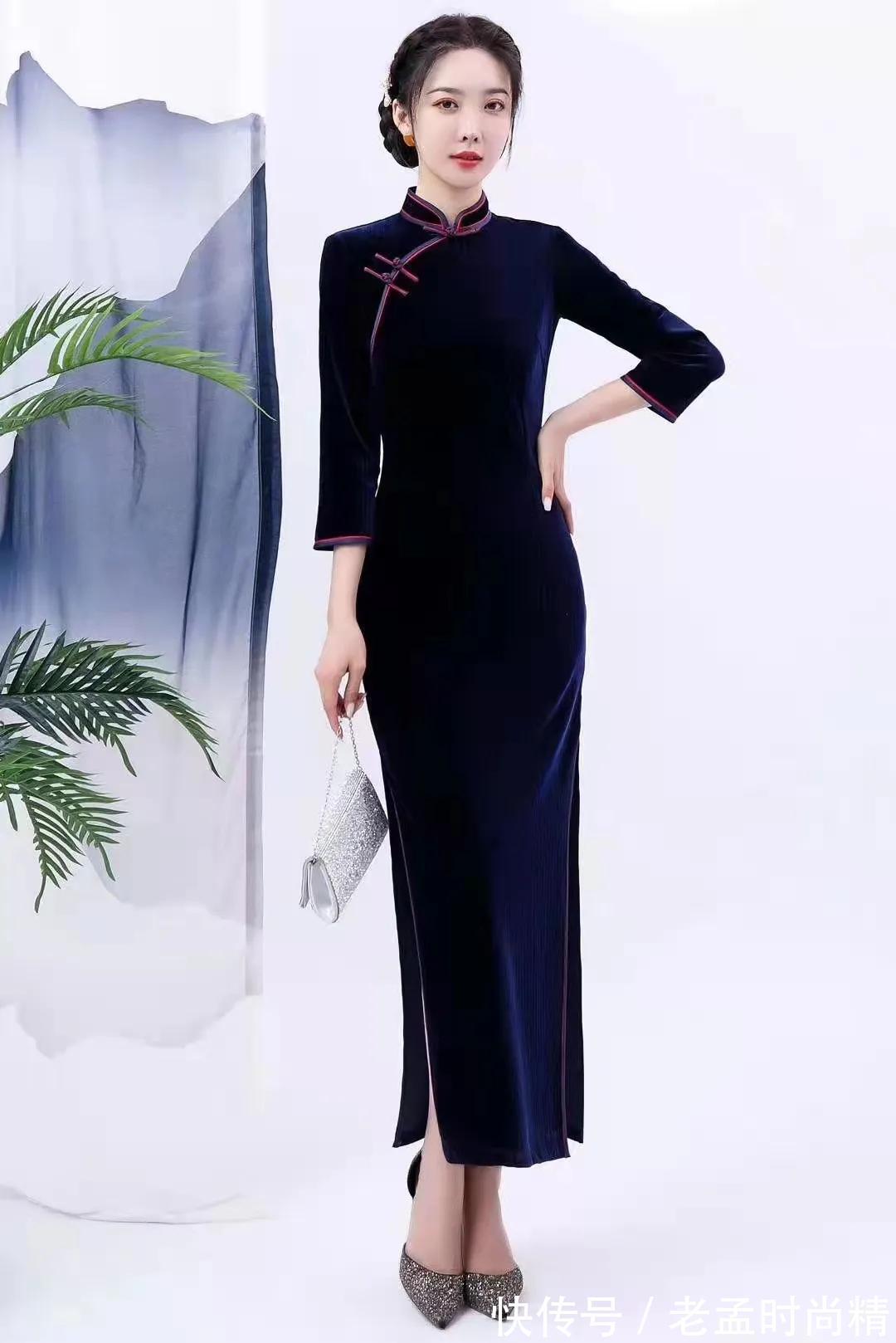 旗袍|丝绒让你的旗袍更有质感!奢华再添一抹高雅之感,让人迷醉不已!