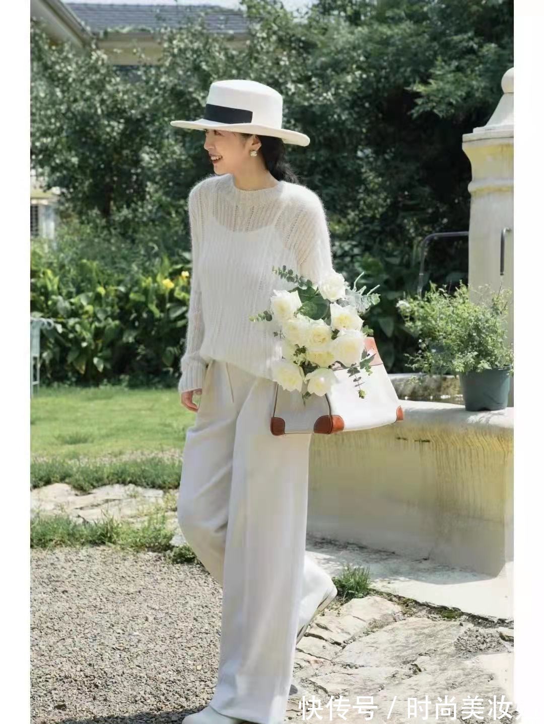 长筒裤|女人无论什么年龄,都适合的“纯色系”法则,干净高级还减龄