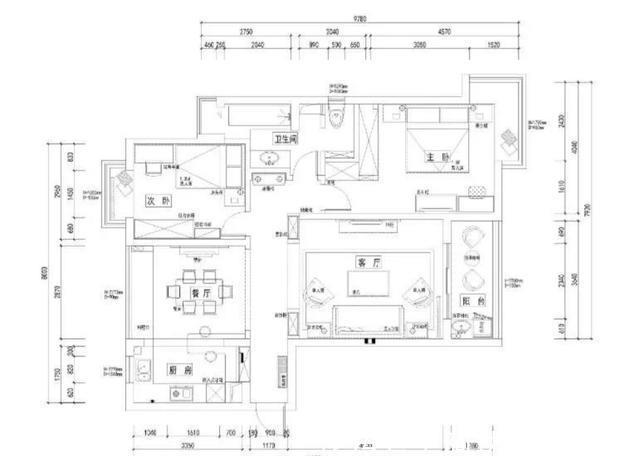 线条勾勒|103平美式风空间，简约设计清丽优雅，线条勾勒层次丰富