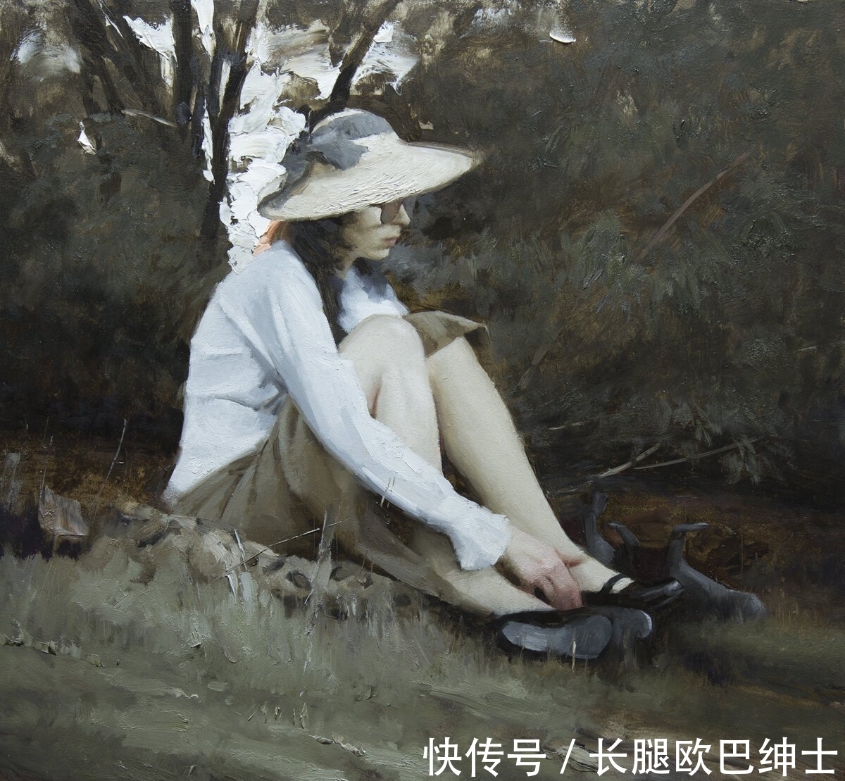 象征主义#沉静之中散发出典雅唯美的女性魅力——饱含象征意味的写实画作