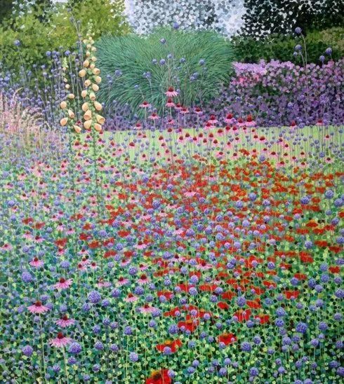 l她的画只用点,点了11年,点出了美到窒息的花园!