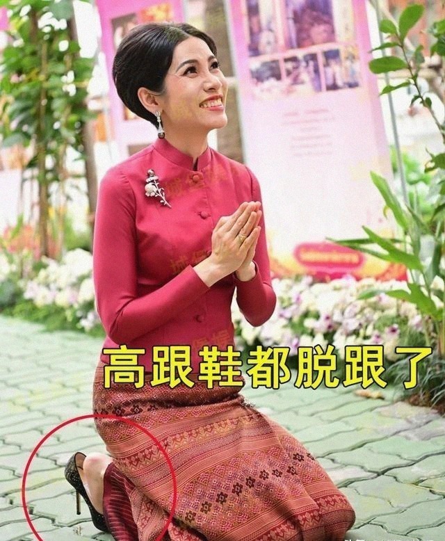 王后!泰国贵妃放下身段合影,却被身旁浓眉女子不屑一顾:有啥好得意的