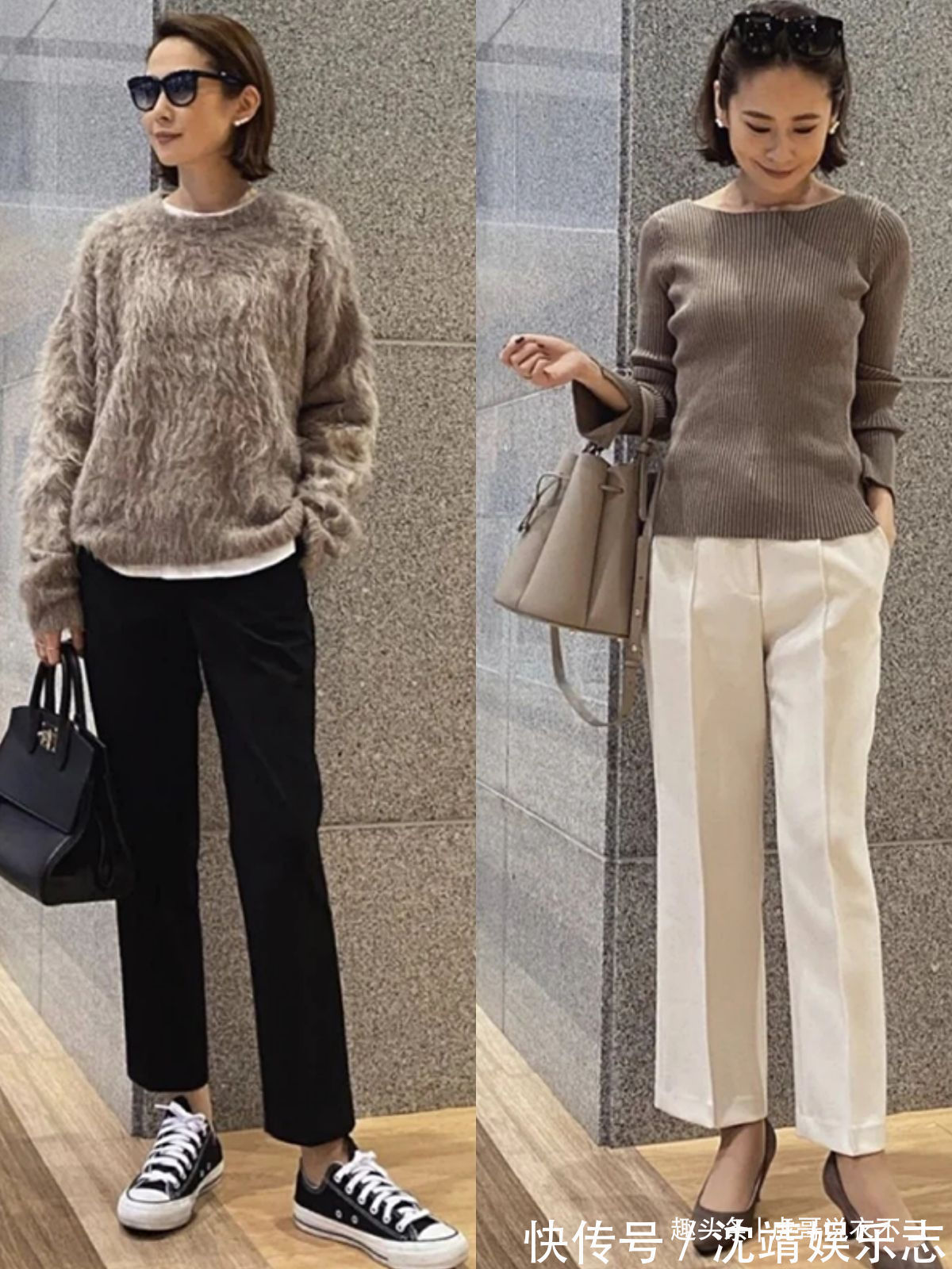 高跟鞋 “烟管裤”怎么搭才时髦日本50岁博主的搭配思路,优雅又高级