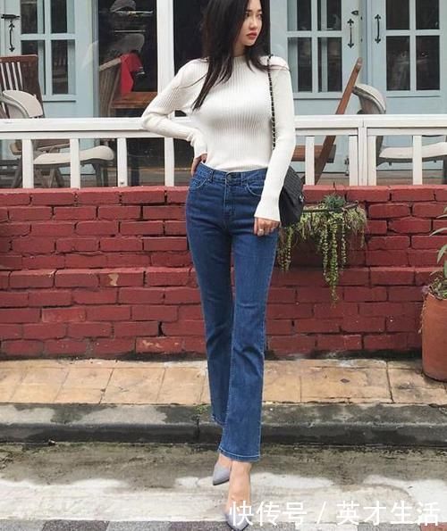 气质|美女模特:牛仔裤的搭配尽显甜美洋气感,更衬气质