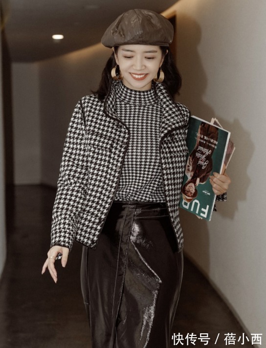 外套|冬季多尝试“千鸟格”外套,经典好看又时髦,时髦精早已在穿了