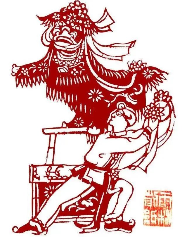 剪纸$新年的第一份“红红火火”送给大家