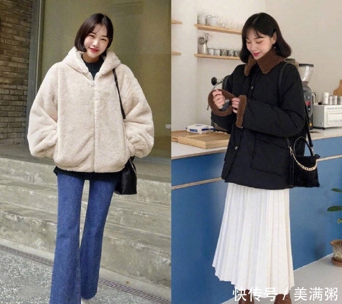 温柔有气质冬季穿搭,格纹上衣搭配直筒裤显女人味,做个精致女生