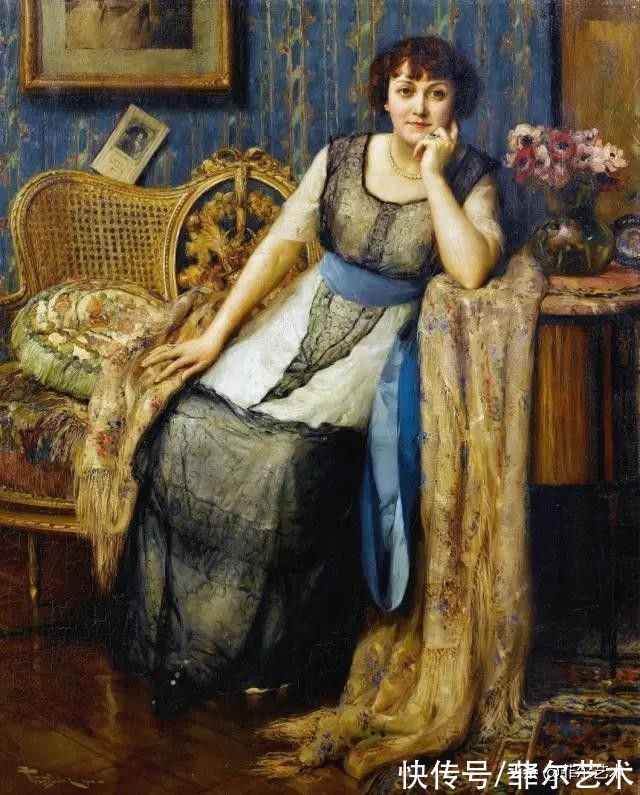 画家|和谐色调，高雅绝伦~法国画家弗尔南·图森特女性人物油画赏析