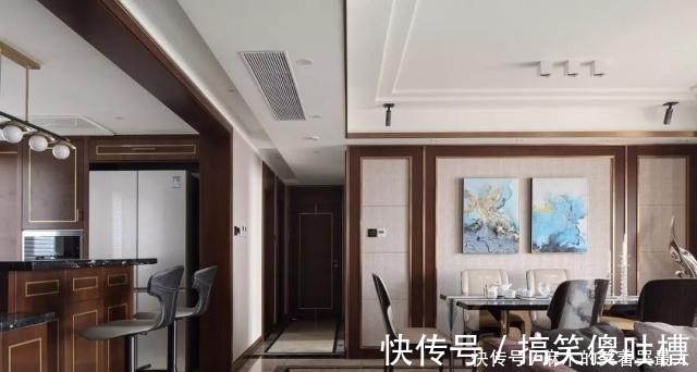 胡桃木|140平三室装修,难得一见的精致高雅空间,主卧色调太美了!