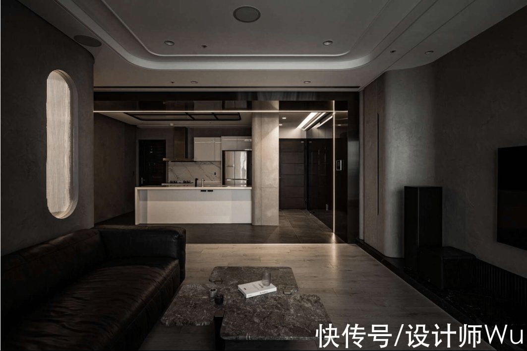 餐厨|深圳115㎡现代岩灰居所，凝合生活与光阴的挥洒笔触