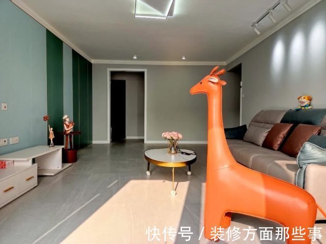 简约风|140平现代简约风三室装修,全屋用莫兰迪色系太温馨了
