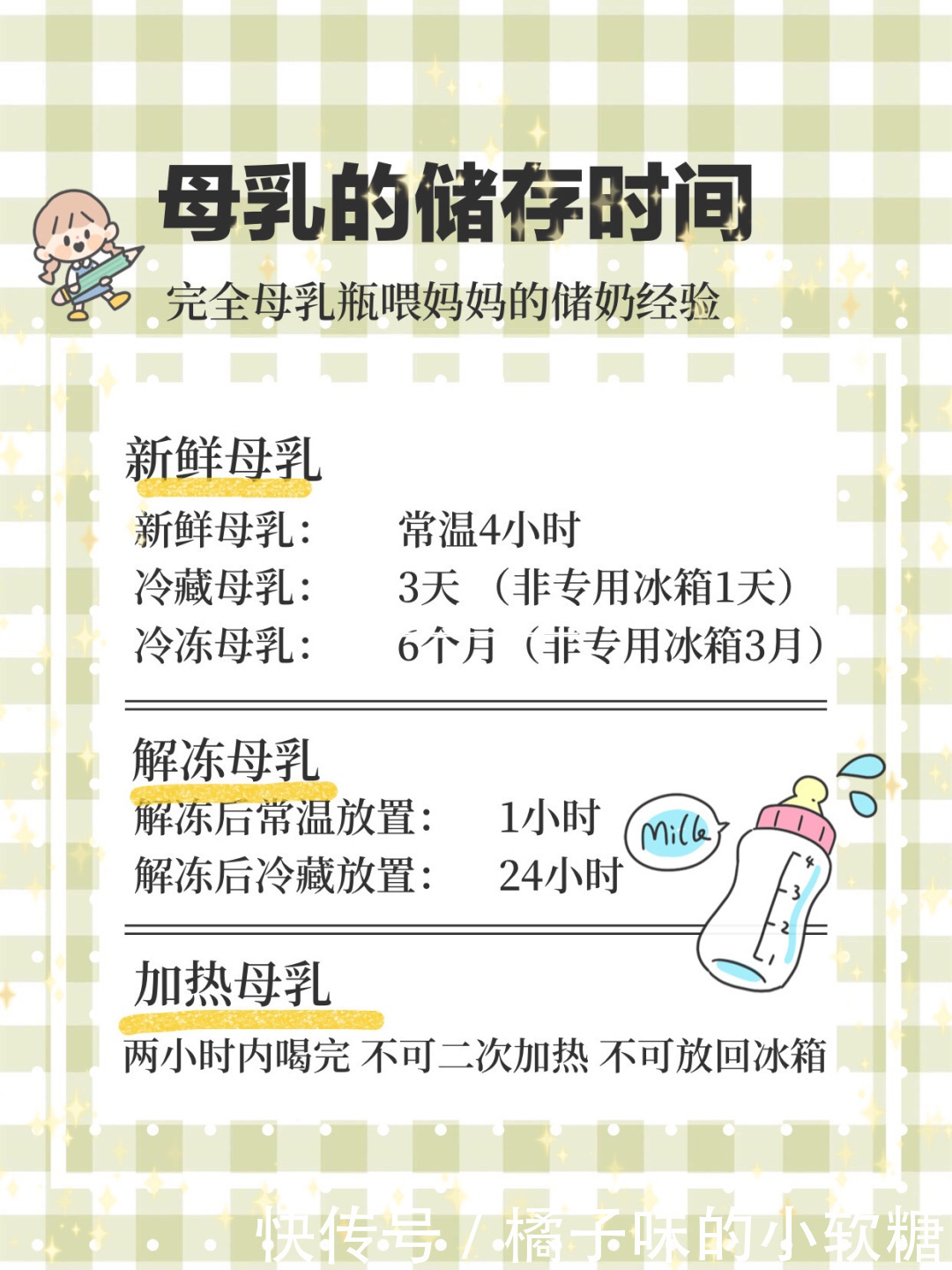 冷藏|母乳储存时间,储存方式,最省地方的放置方法