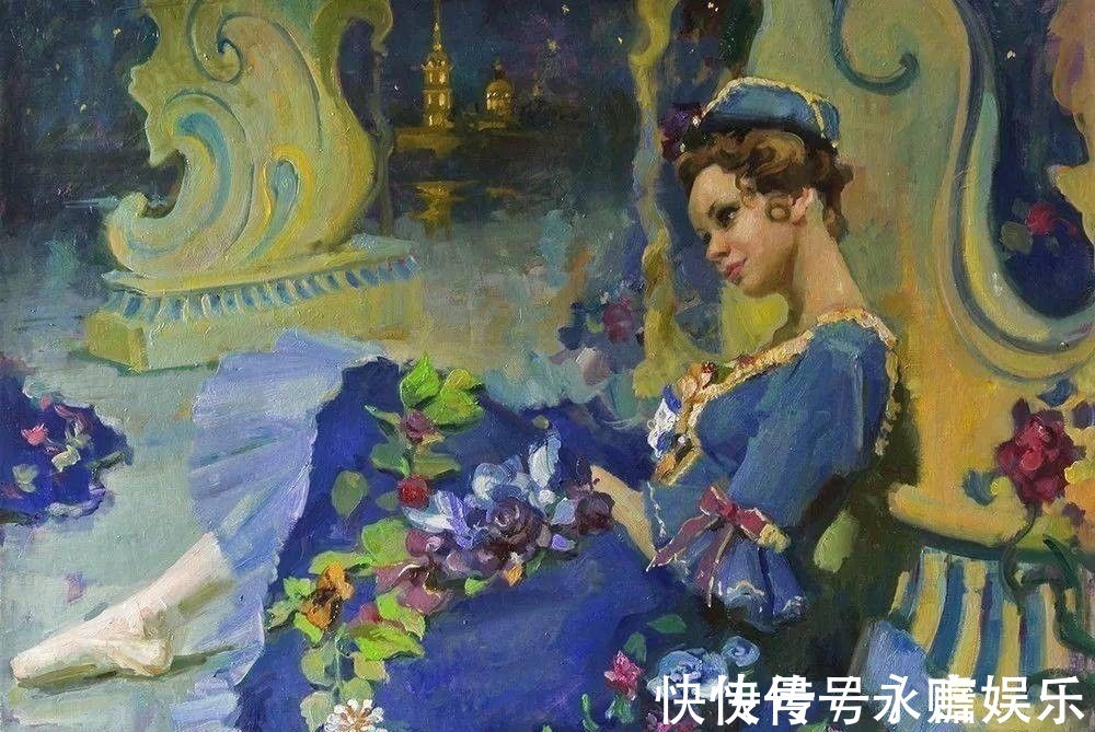 芭蕾舞剧@俄罗斯画家阿纳斯塔西娅·沃斯特雷佐娃漂亮油画作品欣赏