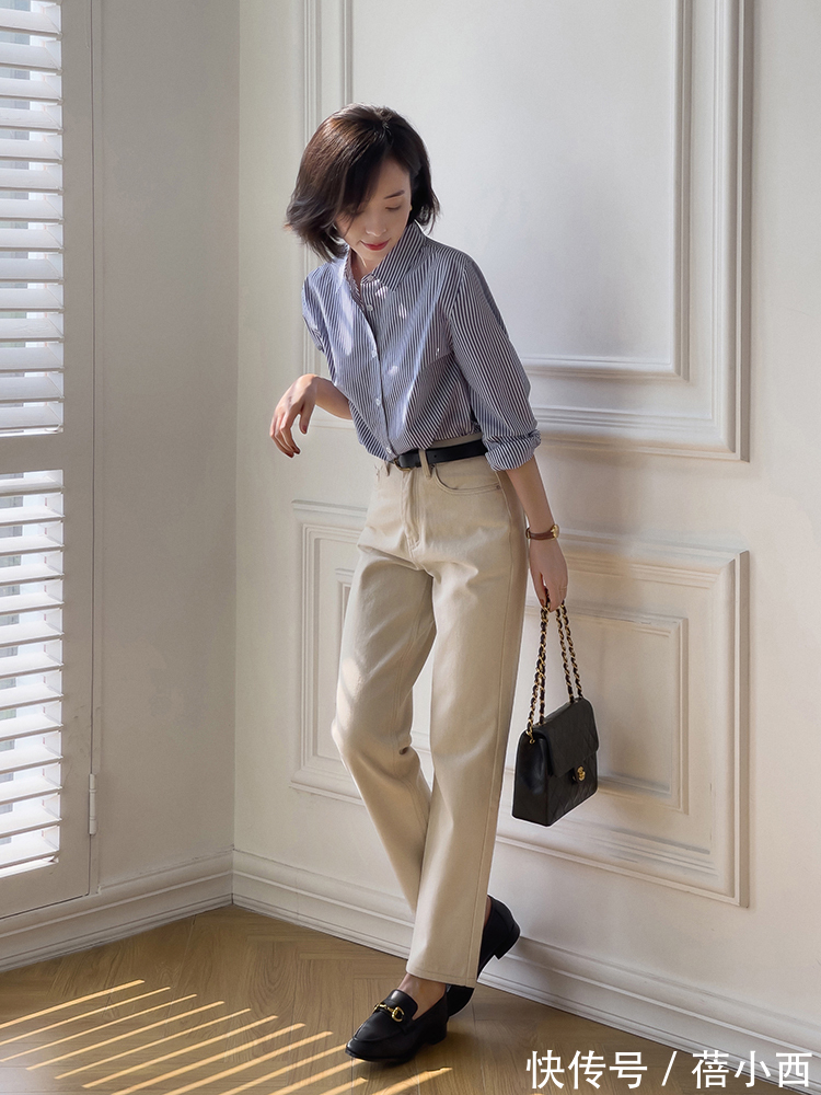 西装裤|果真,穿裤子还是要“露脚踝”才洋气,小个子女生穿搭值得借鉴!