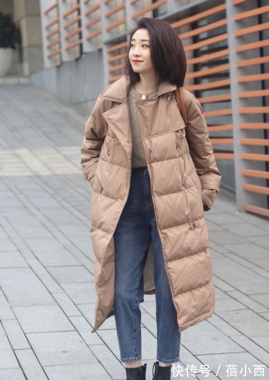 时髦 身高不足158cm怎么穿羽绒服?看下面这4套look,显高显瘦又时髦