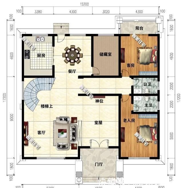 屋面处|漂亮气派的简欧别墅,多阳台+挑空客厅+堂屋,不可能不爱