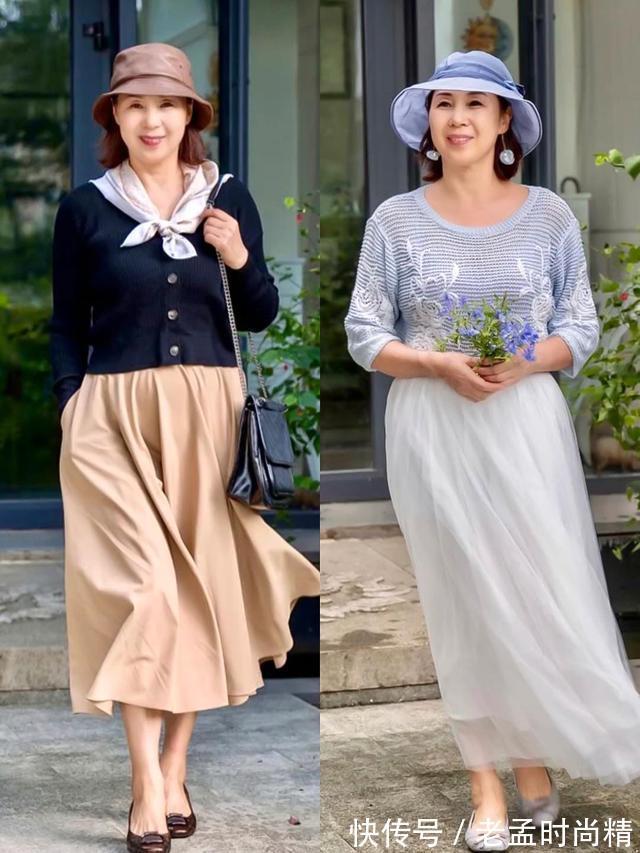 针织衫|60岁时髦女人早就不穿阔腿裤了!秋季试试这三款裤子,优雅显气质