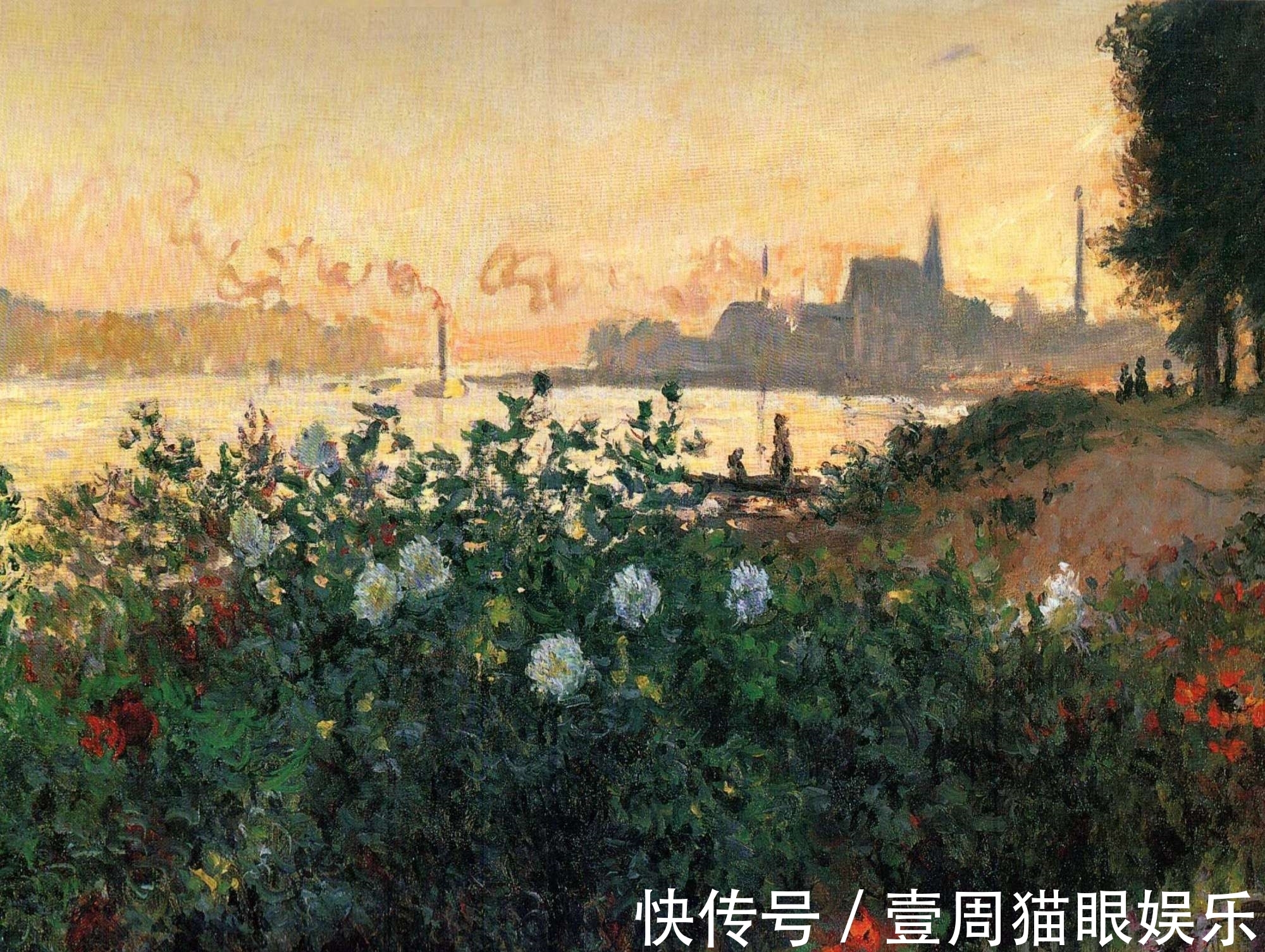 沙龙#成员的油画风格已发生变化,莫奈却坚持着,他才是忠实的印象派