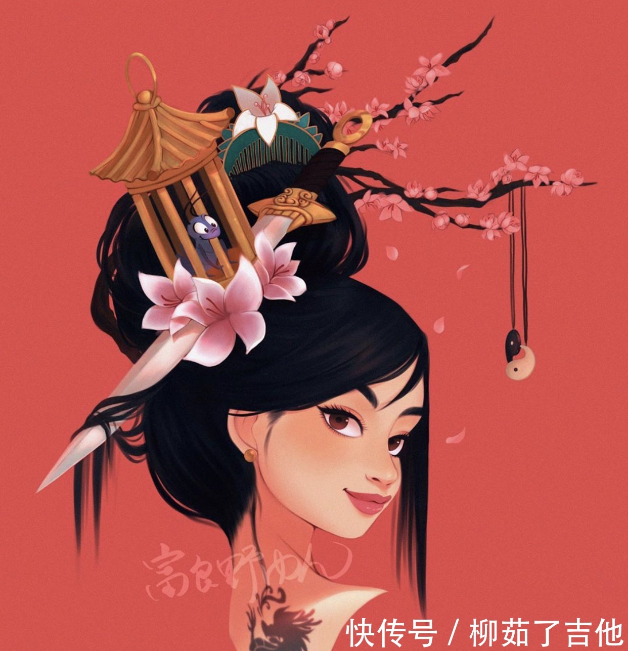 蒂安娜|迪士尼公主的头,究竟是用什么做的茉莉头上盘着老虎,太猛了