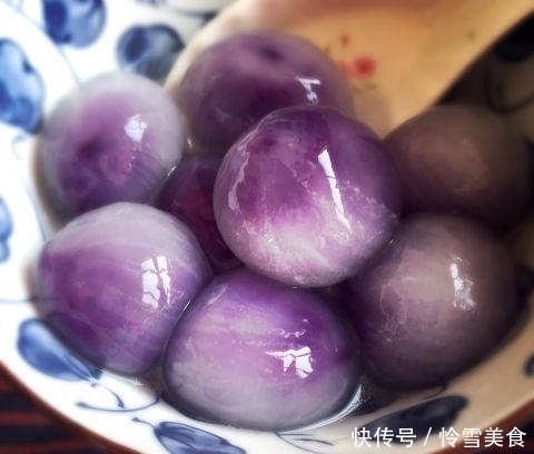 无需|7步做水晶紫薯丸子,无需面粉,Q弹软糯,4元一大碗,孩子最爱