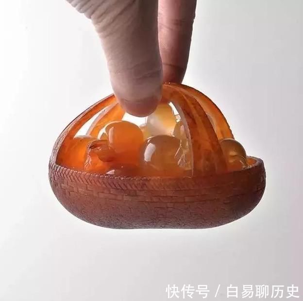 橘子#这些玉石雕刻的水果,太逼真了,我都流口水了!