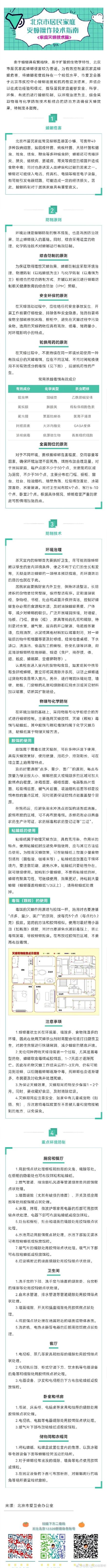 北京市|北京市居民家庭灭蟑操作技术指南——家庭灭蟑技术篇