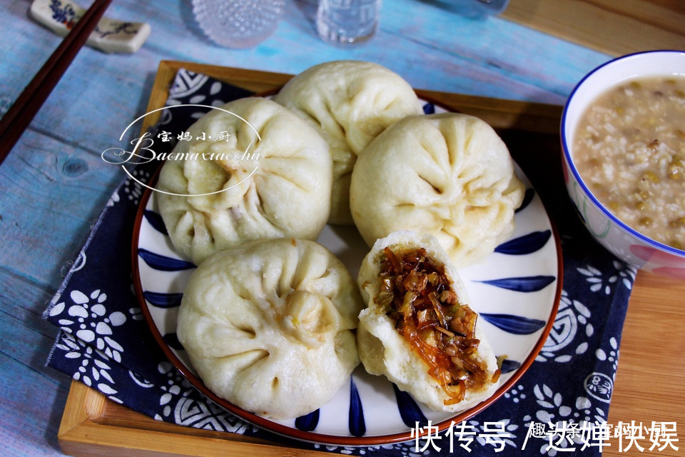 猪肉馅|蒸包子,此调馅法30年我都没换过,老好吃了,比肉包子还抢手